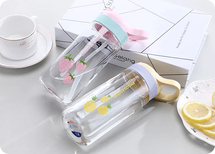 Plastic Water Bottle With Straw (15)