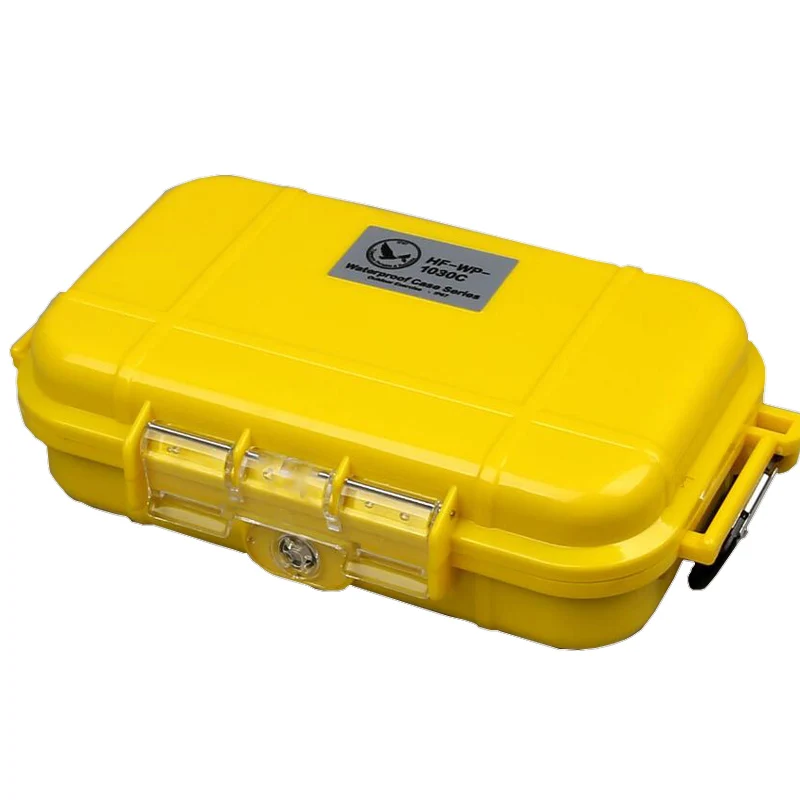 Открытый Дорожный пластиковый противоударный водонепроницаемый чехол для хранения корпус герметичный контейнер для выживания EDC Кемпинг противоударный ящик - Цвет: Цвет: желтый