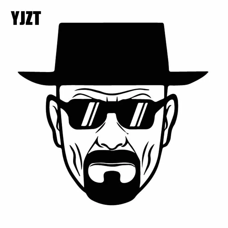 Yjzt 15 1cm 14 4cm Delicate Vinyl Decal Cool Cartoon Interesting Heisenberg Art Car Sticker Black Silver C27 0250 Car Stickers Aliexpress