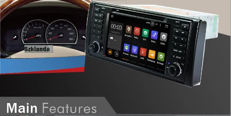 Perfect Android 7.0 Quad Core GPS Navigation 7"Car DVD Player for BMW E39 X5 M5 1997-2003 with BT RDS Radio SWC USB SD 3G WIFI Canbus 7