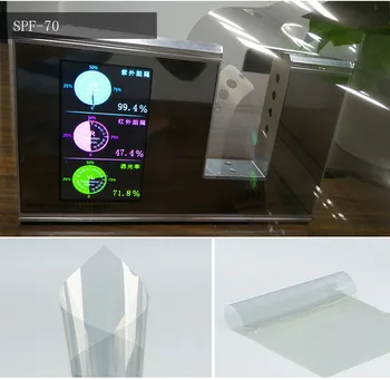 

Wholesale 5ftx100ft Heat Insulation UV Protection Car Window Tint Film VLT 70% 2 ply Solar Protection Film Windshield Sticker