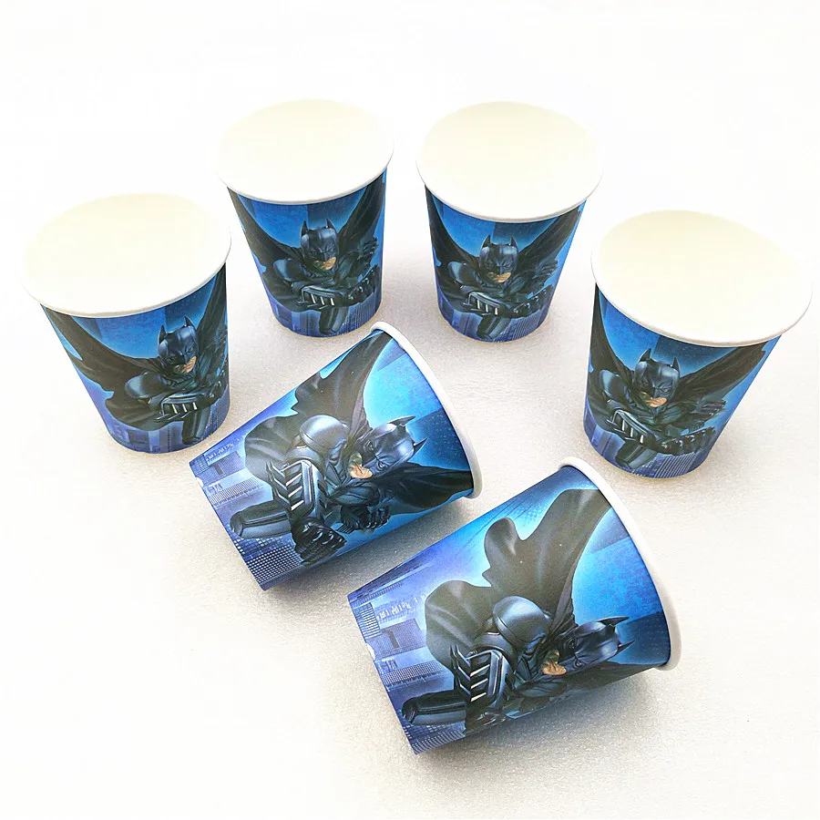 

10pcs/lot paper cup Cartoon Batman Avergers Super hero Kids Birthday party supplies event party supplies party Decoration Set