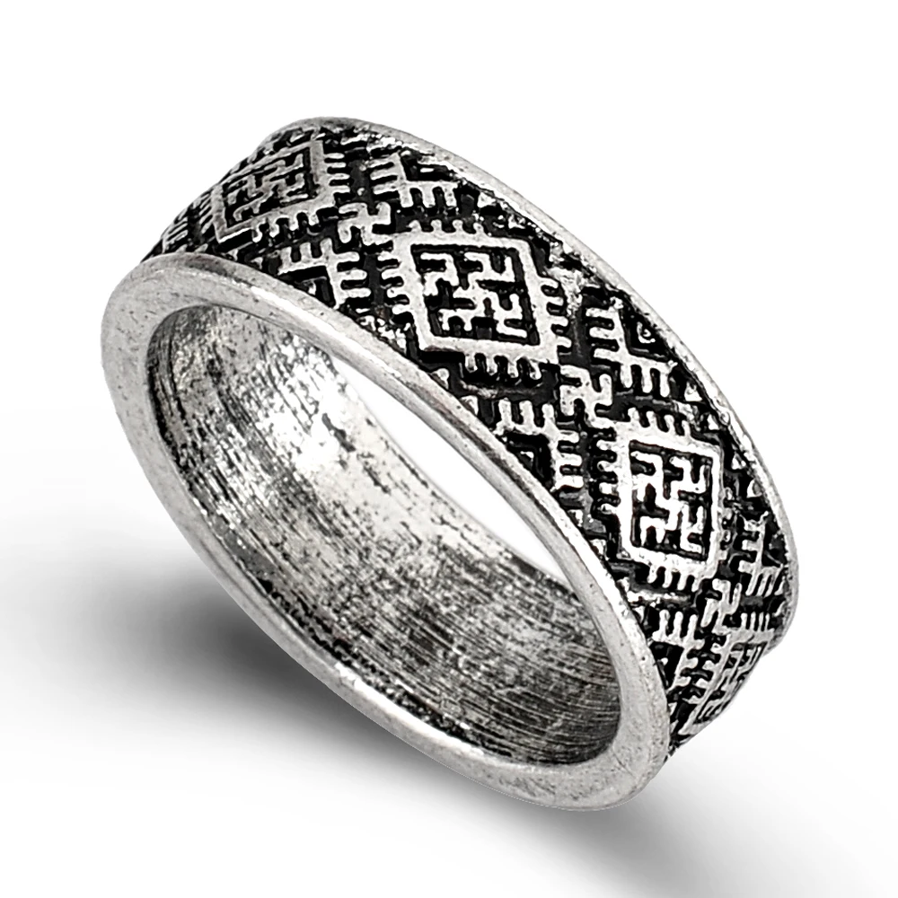 

1pc Vintage Slavic Fern Flowe Ring Men Women Bague Ethnic Drop Shipping