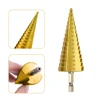 4-12/20/32mm Step Drill Bit Hss Titanium Coated Step Cone Metal Hole Cutter Metal Hex Tapered Drill Power Tools Accessories ► Photo 3/6