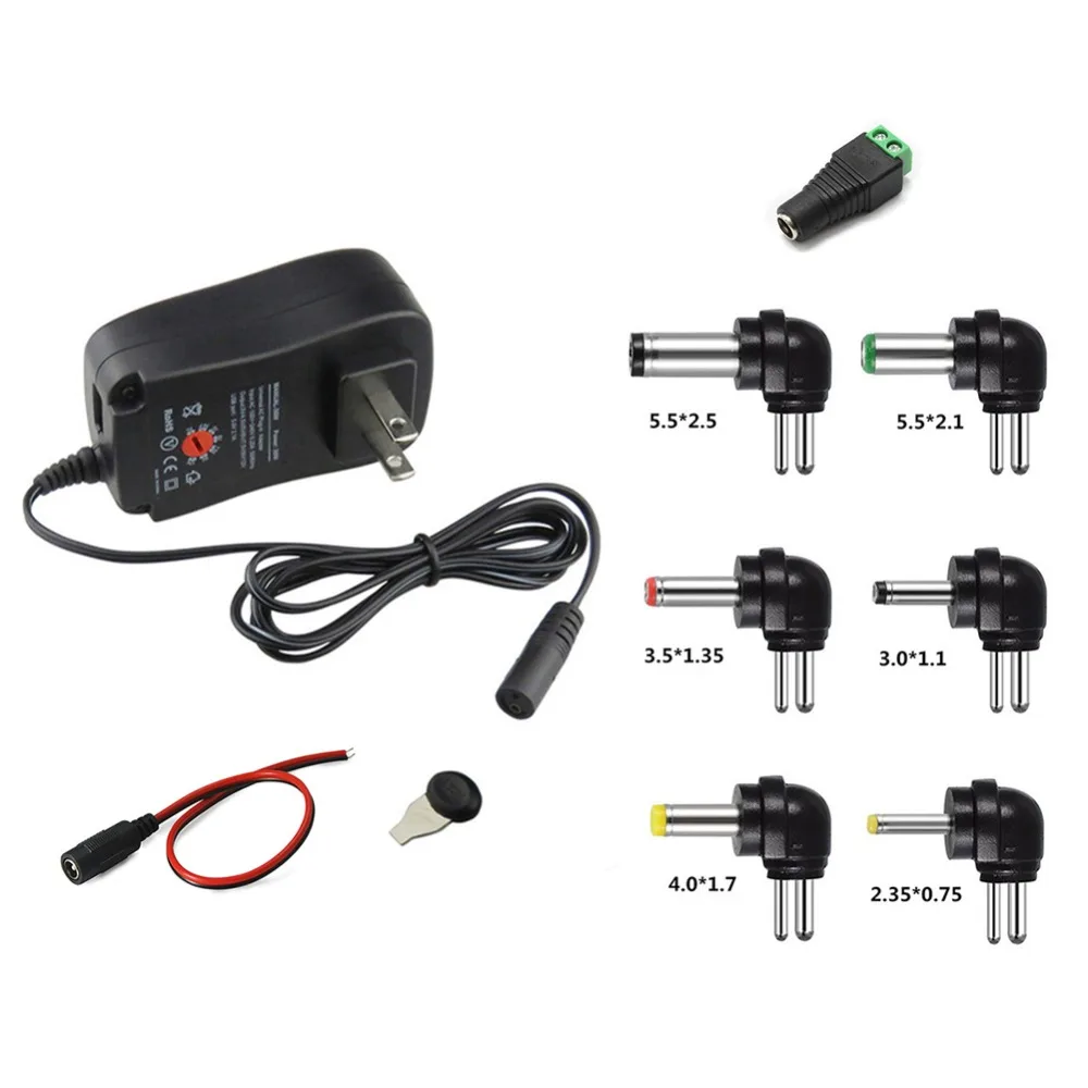 

Newest 100-240V TO 3V,4.5V,5V,6V,7.5V,9V,12V 30W Universal Adjustable AC/DC Charger Adapter Switching Power Supply +5V USB Port