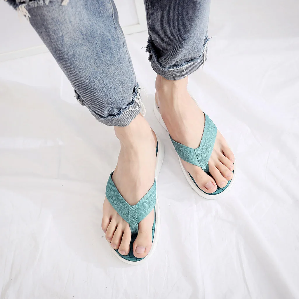 

New Arrival Summer Men Flip Flops High Quality Beach Sandals Anti-slip Zapatos Hombre Casual Shoes Drop Shipping