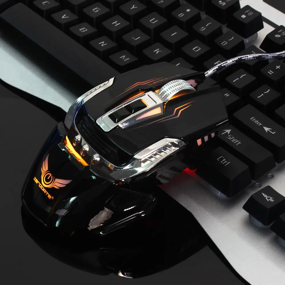 Проводная USB игровая мышь ZERODATE X900 с 7 кнопками механическая компьютерная для пк
