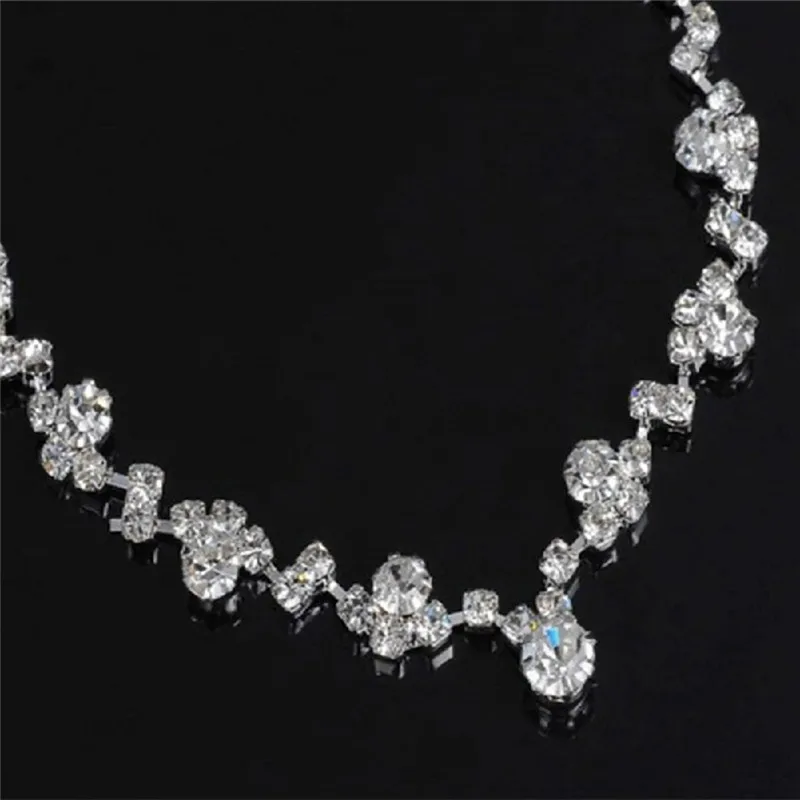 Новое поступление, модное повседневное серебряное ожерелье с кристаллами для подружки невесты, свадебные украшения, горячая Распродажа