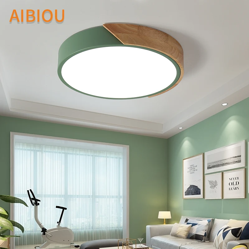 

AIBIOU Modern Colorful Ceiling Lights Round Ceiling Lamp For Bedroom Corridor Led Kithen Lighting Fixtures Metal Dining Light