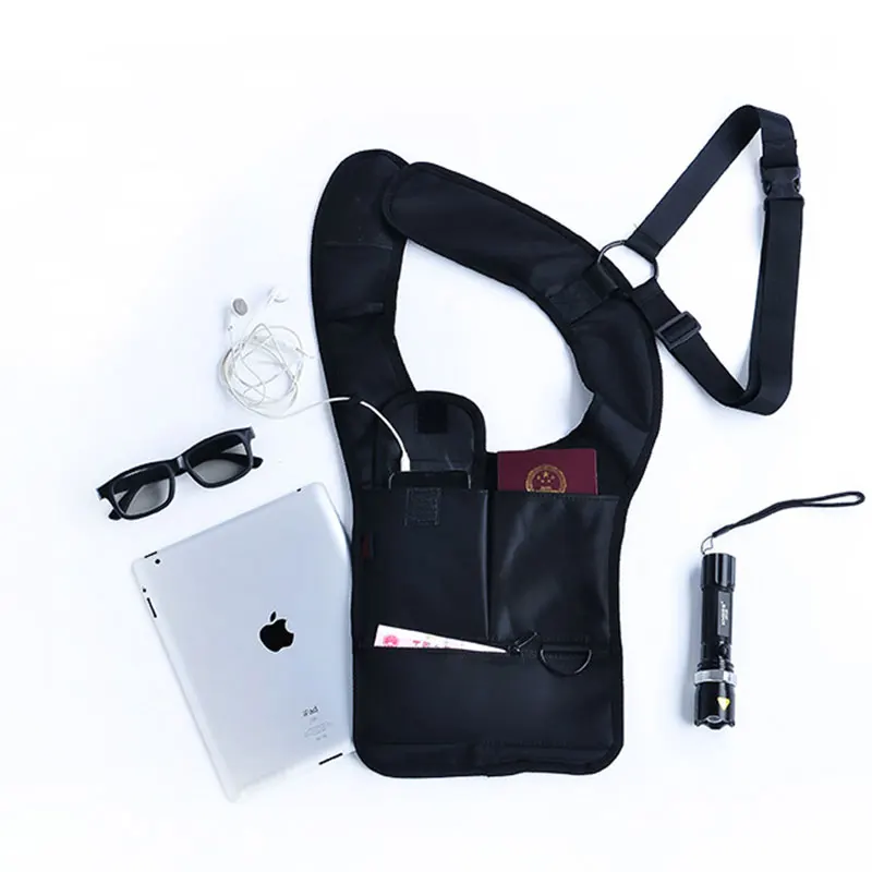 DINIWELL Travel Anti-Theft Safety Hidden Underarm Holster Shoulder Bag Sport Storage Bag For Passport Coin Key Pen Phone Pad
