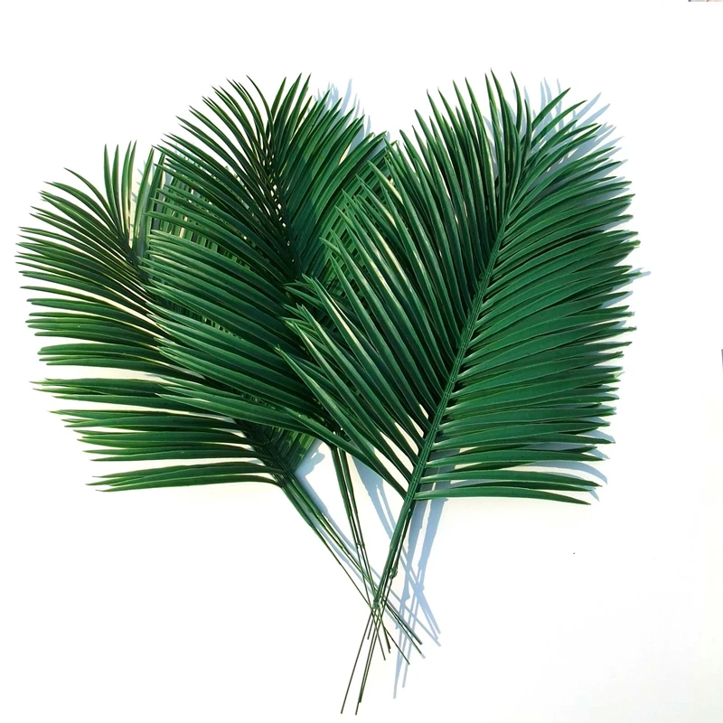 Artificial palm leaves 10pcs Green plants Decorative / artificial flowers for decoration