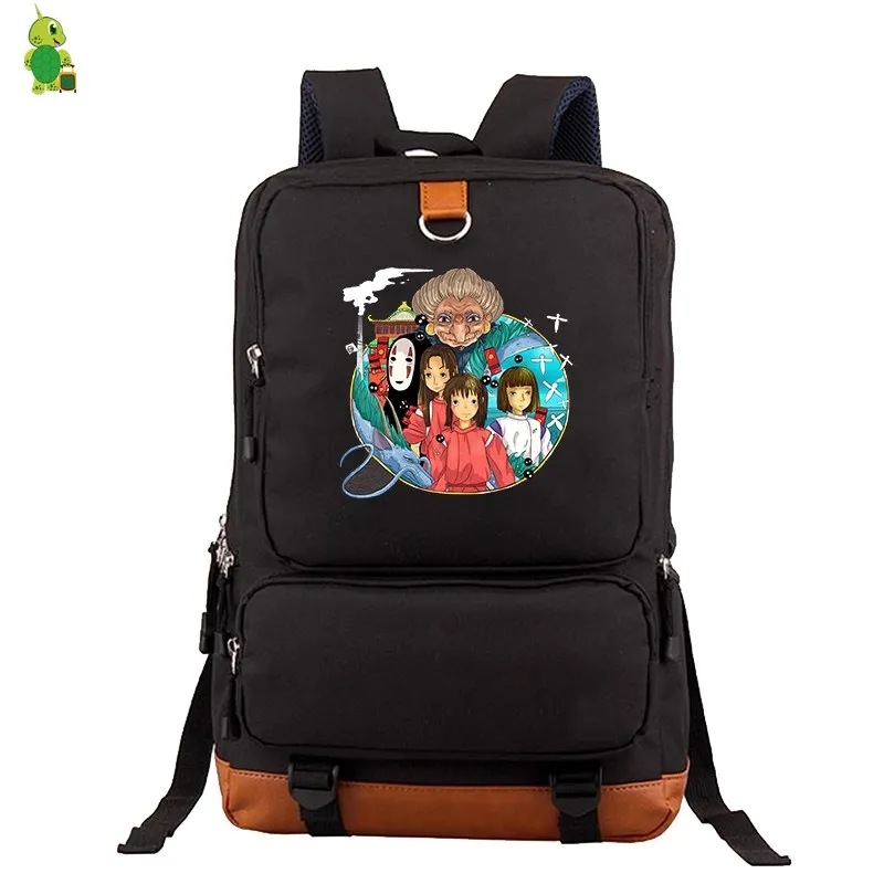 Ghibli Унесенные спиралью рюкзаки с картинками школьные сумки для подростков девочек мальчиков большие дорожные сумки на плечо для женщин и