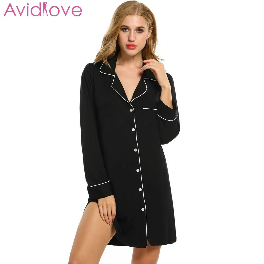 Avidlove Women's Nightgown Causal Plus Size Boyfriend Style Women's