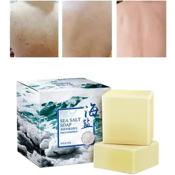 

Pimple Pores Acne Treatment Sea Salt Soap Goat Milk Basic Moisturizing Wash Soap