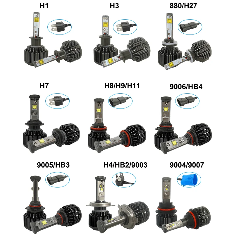 Cnsunnylight H4 Hi/lo H7 H11 9005 9006 светодиодные фары автомобиля 8000lm 3000 К 4300 К 6000 К высокое Авто яркости фары Conversion Kit