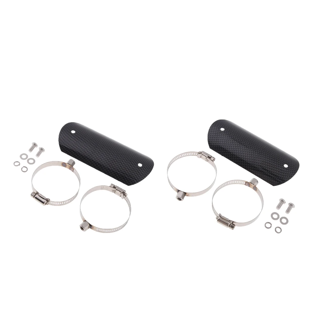 Motorcycle Exhaust Pipe Middle Protector Heat Shield Cover Durable Steel Anti-Scalding Cover Connect Exhaust Pipe Shell