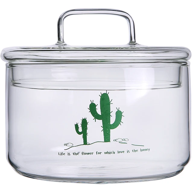 Heat-Resistant Stackable Glass Storage Jars Food Airtight Container Coffee mason jar Cereal Dispenser Kitchen Storage Organizer 6
