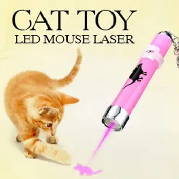 

Creative Funny Pet LED Laser Cat Toy For Cat Laser Pointer Pen Interactive Cats Toy With Bright Animation Mouse Shadow