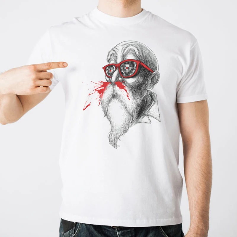 Летняя мужская футболка Dragon ball Z, Новейшая модная дизайнерская футболка Grandmaster, забавная футболка с коротким рукавом, крутая Мужская футболка