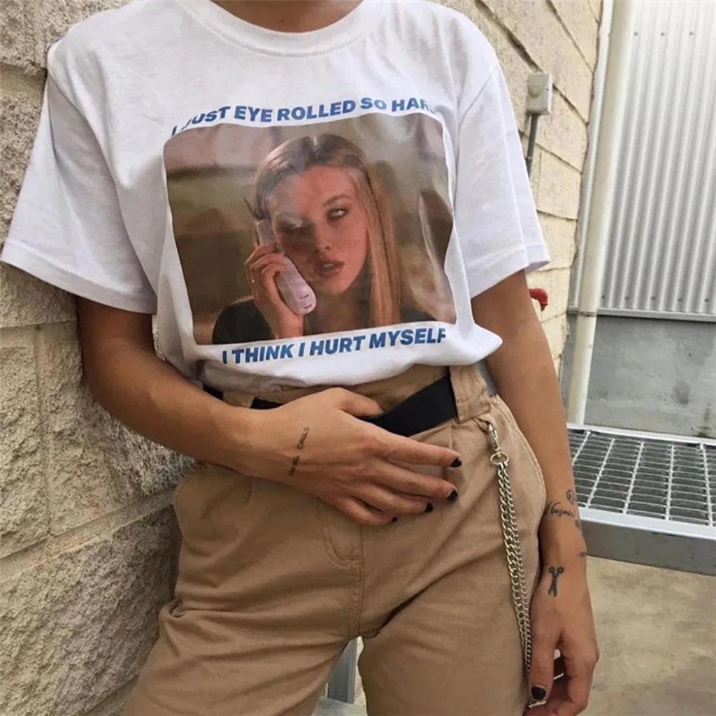 

Harajuku Fashion Women t-shirt O-Neck Short Sleeve Print Casual Loose Street Top T-shirt summer Funny girls clothes camisetas