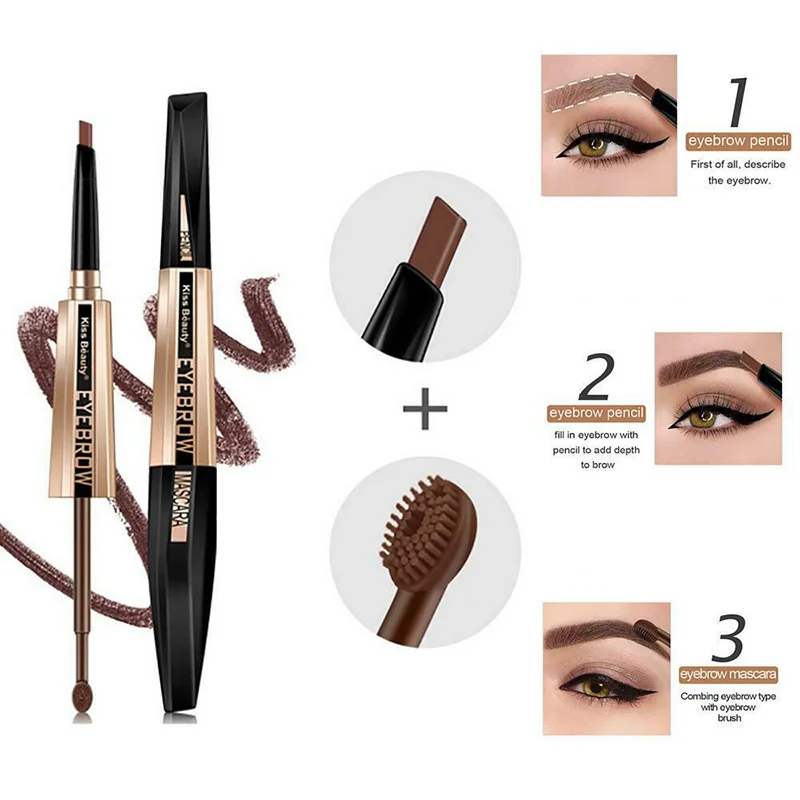 

Eyebrow Pencil Eyebrow Cream Combination Lasting Non-marking Waterproof Anti-sweat Liquid Eyebrow Pencil TSLM1