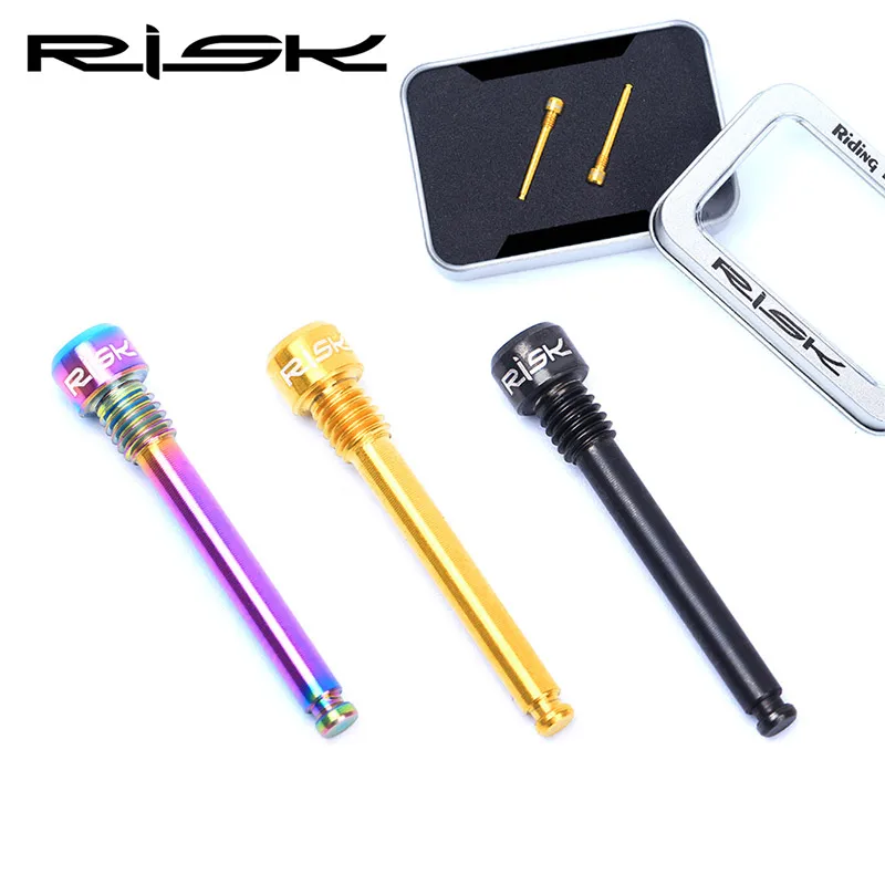 RISK 2Pcs M4x26mm Titanium Alloy Bolts Mountain Bike Oil Disc Pad TC4 Ti Screw RISK 2Pcs M4x26mm Titanium Alloy Bolts Mountain Bike Oil Disc Pad TC4 Ti Screw