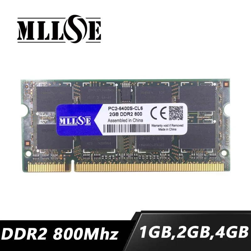 Ноутбук MLLSE 1 Гб 2 ГБ 4 ГБ ddr2 800 МГц pc2-6400 sodimm, Ноутбук ddr2 800 2 Гб PC2-6400S sdram, оперативная память ddr2 2 ГБ 2g 800 МГц dimm