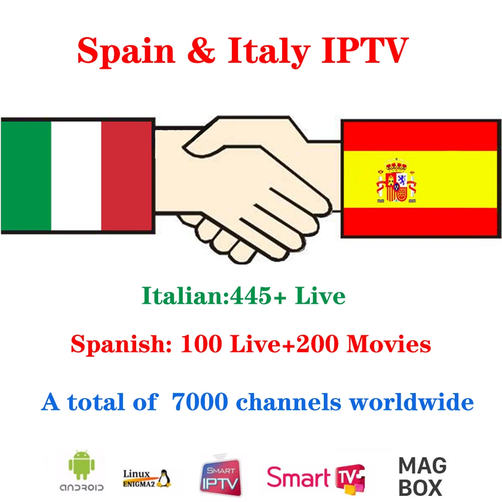 

Italy & Spain IPTV Subscription Portugal Feance Netherland USA UK Latin Bein sports iptv code support TV box smart TV free test