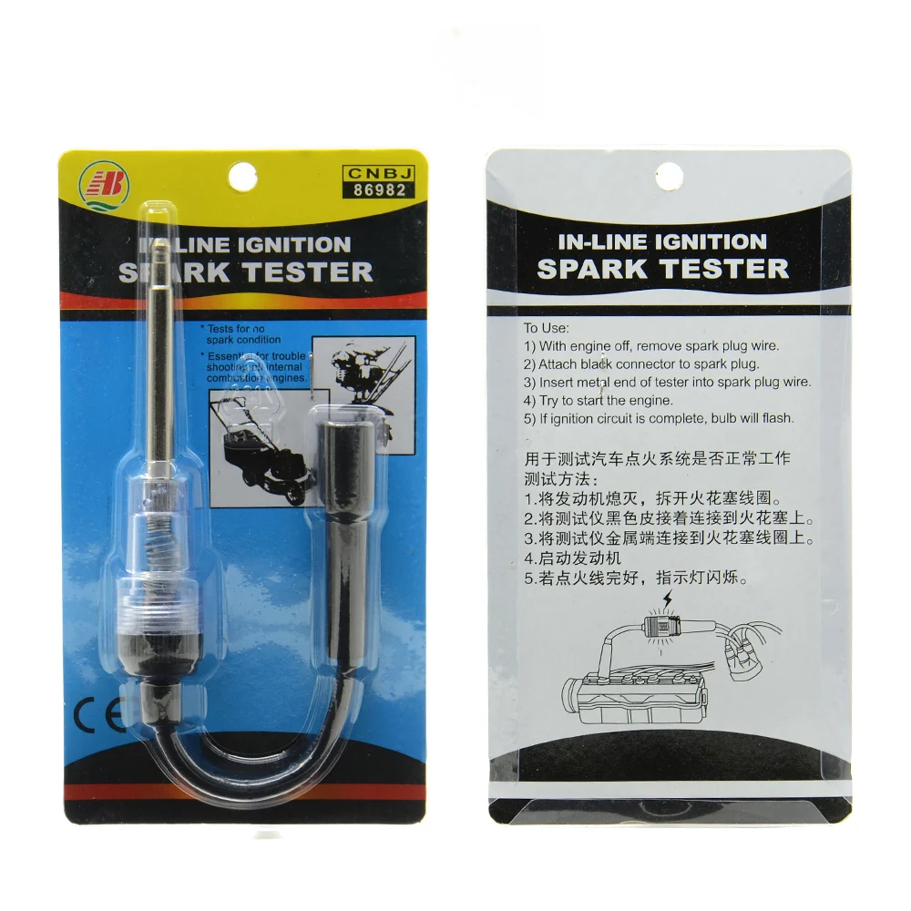 10pcs In-line Ignition Spark Plug Tester Automotive Ignition Detector Automotive Ignition System Tester