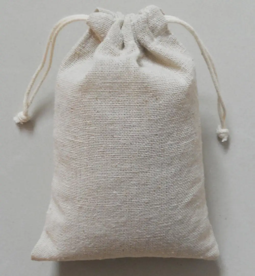 10x13 cm free shipping New cotton and linen jute drawstring pouches