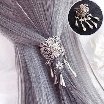 

Hot Sale Retro Female Hollow Alloy Hair Clip Fashion Crystal Tassel Pendant Hair Pins For Women Girls' Hair Styling Accessories