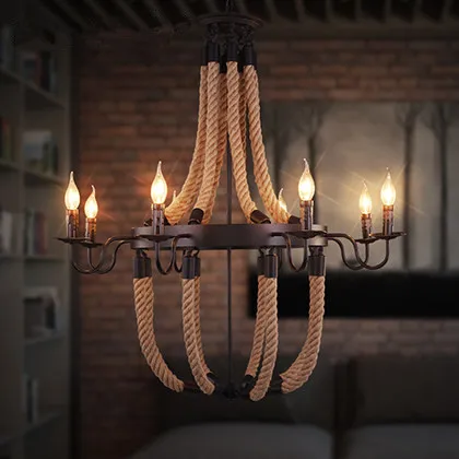 

IWHD Style Loft 8 Heads Pendant Lights Home Lighting Fixtures LED Hanging Lamp Vintage Industrial Retro Lamp Bar Cafe Luminaire