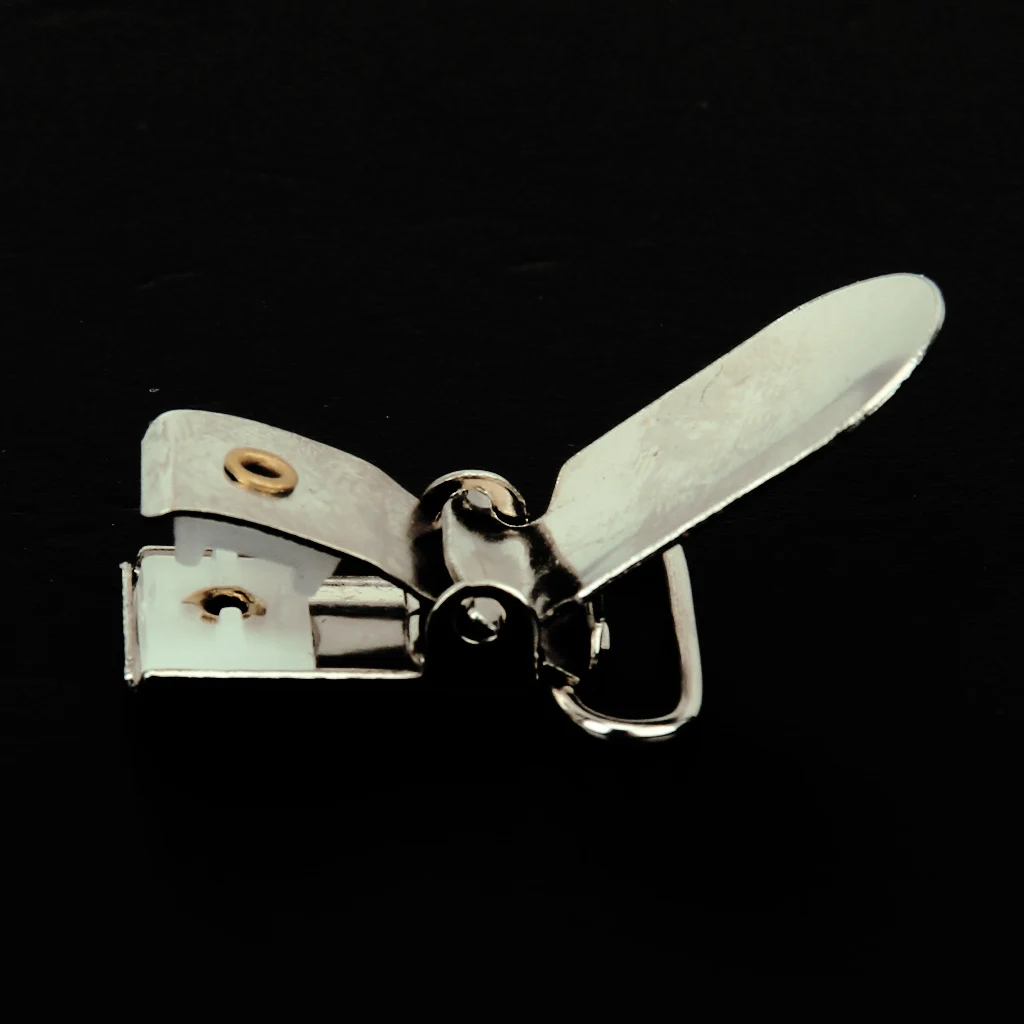 10 Pieces Iron Pacifier Suspender Clips for Pacifier Holders Bib Clips Toy Holder Accs 1.5 Inch