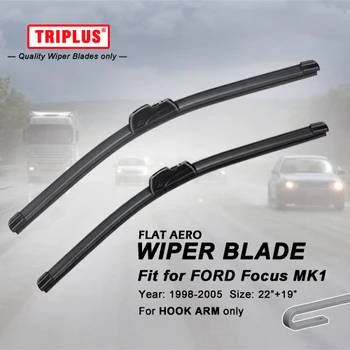 

Wiper Blade for Ford Focus MK1 (1998-2005) 1set 22"+19",Flat Aero Beam Windscreen Wiper Frameless Soft Wiper Blades Focus I