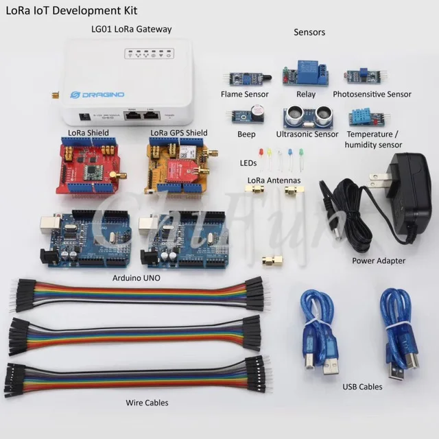 Бесплатная доставка LoRa IoT комплект разработки Интернет вещей с LG01 S шлюз 433MHZ 868MHZ