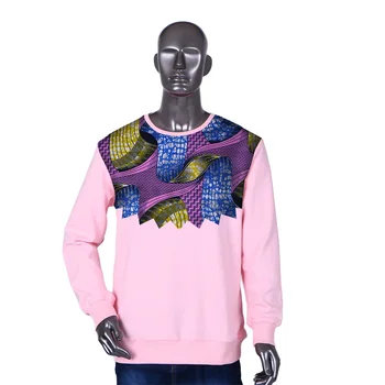

2019 New Style Winter African Men Sweatshirt Traditional Print Cotton African Clothing Dashiki Pachwork fabric Sweatshirt KG146