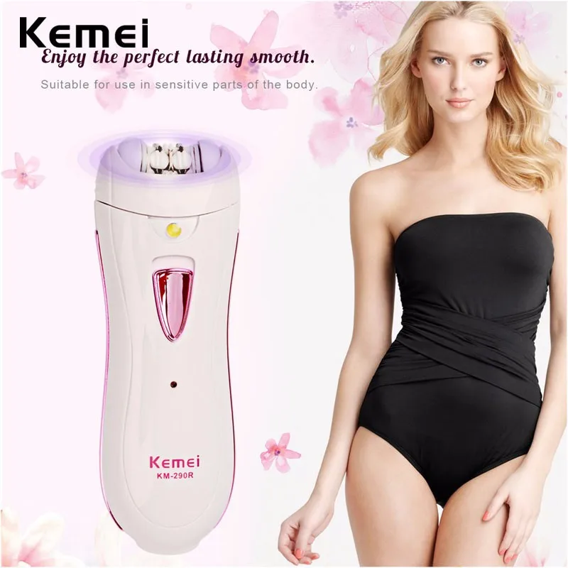 Kemei Wet Dry, женский эпилятор ShaverFemale, бритвенный станок, триммер для удаления волос, эпилятор для лица, бикини, тела, ног, подмышек