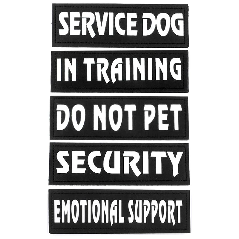 

Reflective Dog Patches with Hook Back Pet dog Harness Collars for Dogs Pet Matching Copybook Dismantling Magic Label