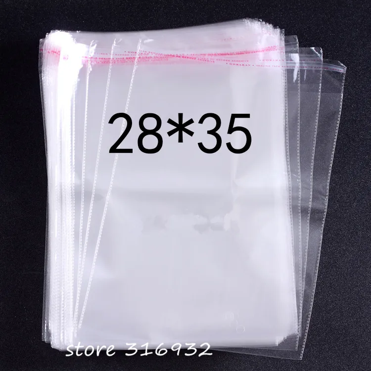 Clear Resealable Cellophane/BOPP/Poly Bags 28*35cm Transparent Opp Bag