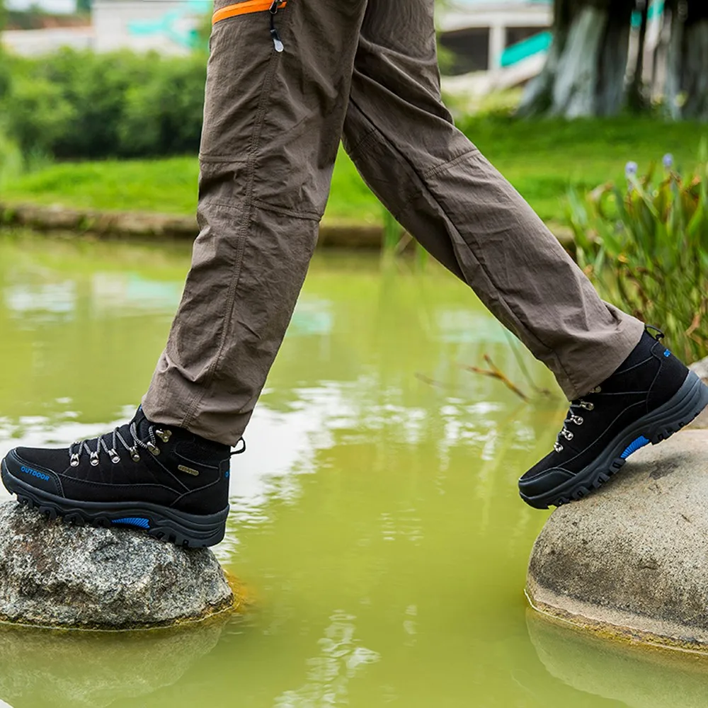 Мужские уличные кроссовки CHAMSGEND из хлопчатобумажной ткани на шнуровке для пеших