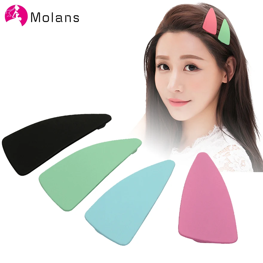 

Molans Arbitrarily Match Girls Hair Clips 4 PCS/set Solid Candy Colors Hairpins Korean Simple Princess Hairpins
