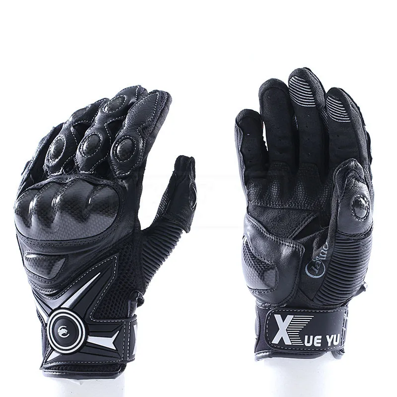 

Motorcycle Motorbike Real Cow Leather Gloves Moto Biker Microfiber Racing Winter Guantes Motocicleta Protective Dirt Bike Luva