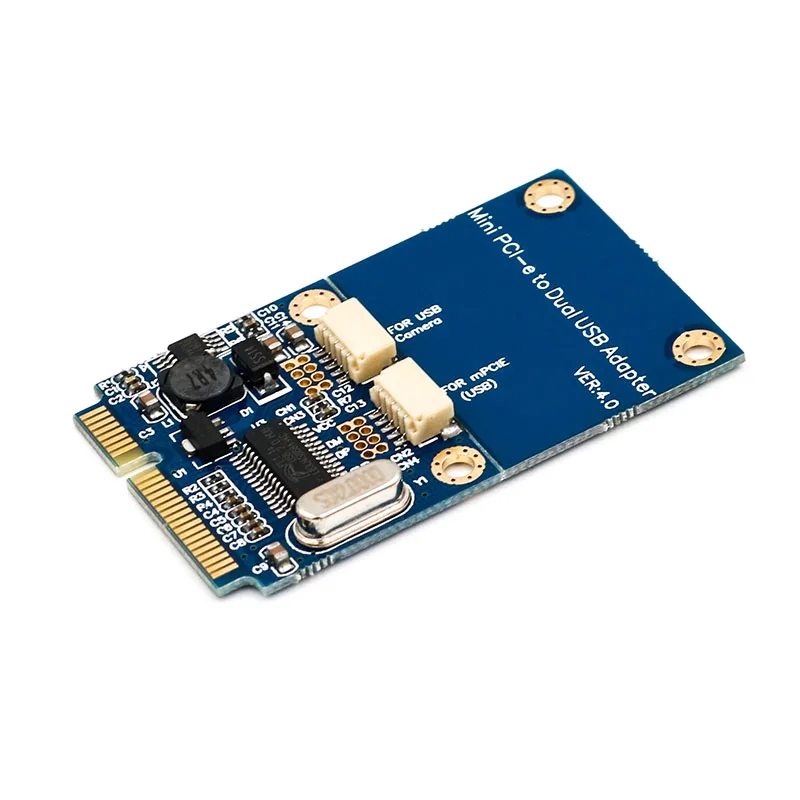 Mini PCIe Pci-e к двойному usb-адаптеру mpcie в портах Usb2.0 5 Pin конвертер карта для полной/половинной высоты мини-карты без драйвера