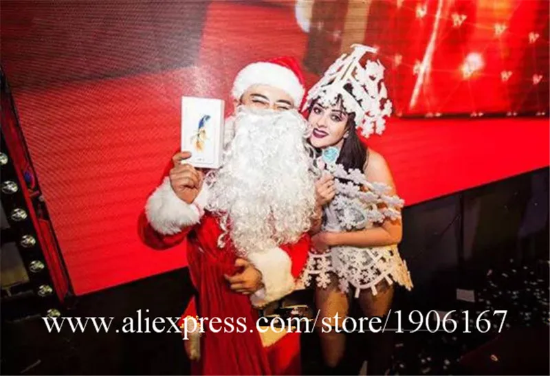Mysterious snowflake theme ds singer show gogo hundred dj bar nightclub costumes14