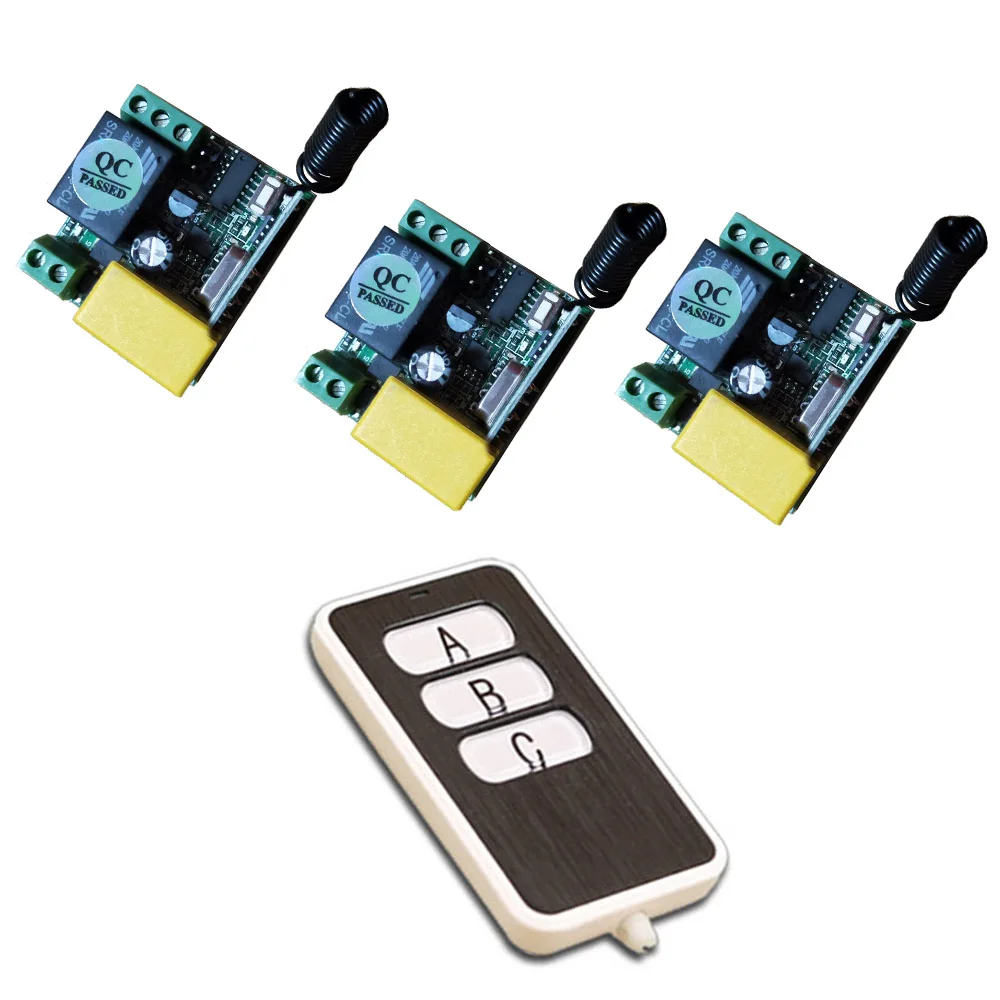 

Mini Wireless RF Remote Control Light Switch 10A Relay Radio Switch AC 220V 1 CH Channel 1CH Receiver Module + Transmitter