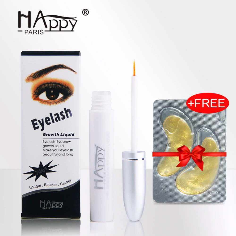 

Factory price Long Lasting Eyelash Extension Serum for short eyelash Happy paris eyelash growth liquid
