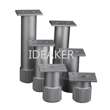 1 шт. Регулируемые Круглые мебельные ножки из алюминиевого сплава серебряные для шкафа дивана ноги