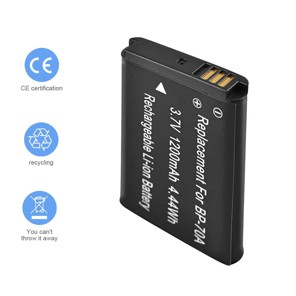 4 шт. в упаковке BP-70A 3,7 V 1200 мА/ч, литий-ионный аккумулятор Батарея+ 1 Порты и разъёмы Батарея зарядки с компасом для samsung ST90 ST95 ST100/150F/700/6500 SL600/605 WB30F L20