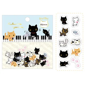 

80 pcs/lot Cute cartoon animals paper sticker package DIY diary decoration sticker album scrapbooking kawaii stationery