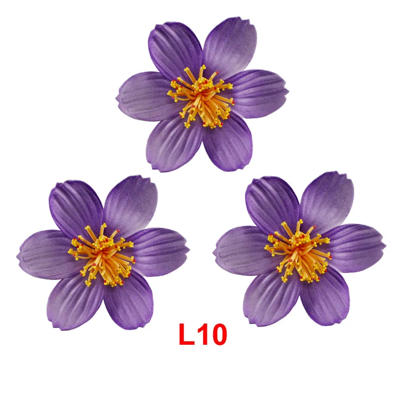 L10 3 шт 4 см/6 см/8 см/10 см/12 cmFoam Гавайский цветок Плюмерия шпилька frangipani цветок свадебные зажимы для волос - Color: L10